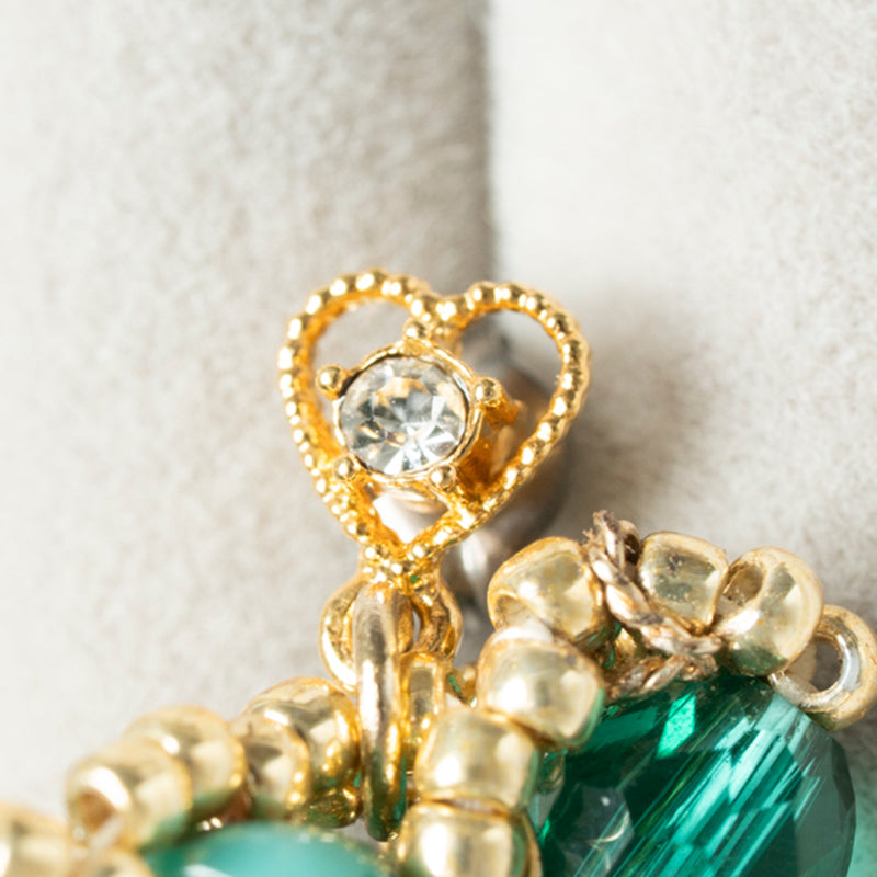 <1点もの>【Atelier BIO】ピアス｜ バタフライモチーフピアス ターコイズ×チェーンフリンジ⑬