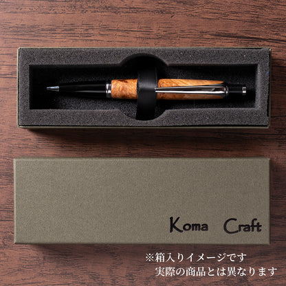 <1点もの>【KomaCraft】ボールペン　コンプソン　 (カバ瘤杢)