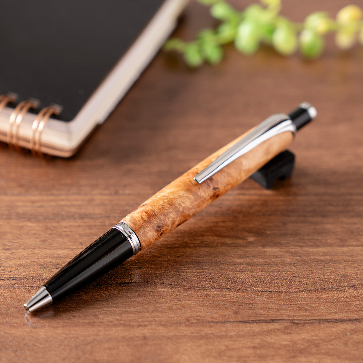 <1点もの>【KomaCraft】ボールペン　コンプソン　 (カバ瘤杢)