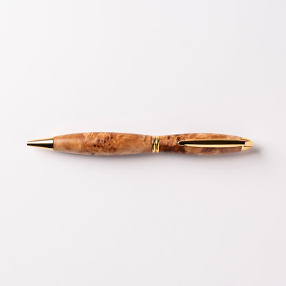 <1点もの>【KomaCraft】ボールペン　プレジデント　瘤杢(カバ)-003