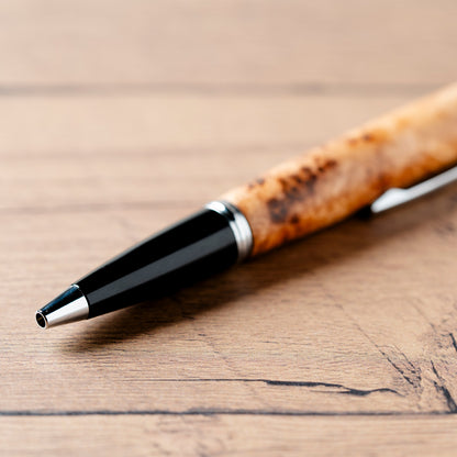 <1点もの>【KomaCraft】ボールペン　コンプソン　 (カバ瘤杢)