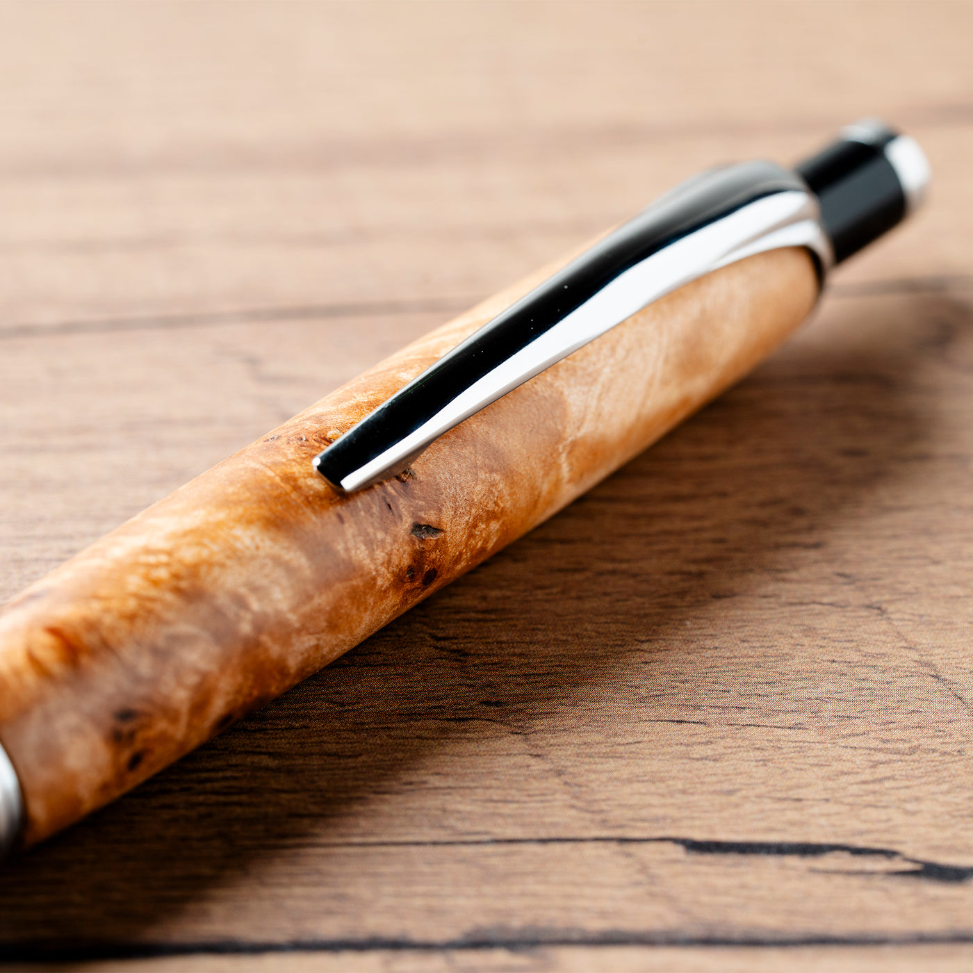 <1点もの>【KomaCraft】ボールペン　コンプソン　 (カバ瘤杢)