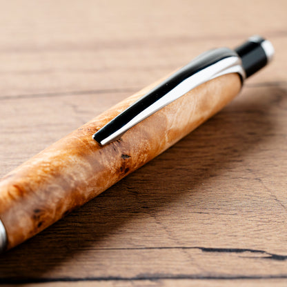 <1点もの>【KomaCraft】ボールペン　コンプソン　 (カバ瘤杢)