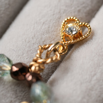 <1点もの>【Atelier BIO】ピアス｜ 大人のためのフリンジピアス ビーズ×チェーン⑥