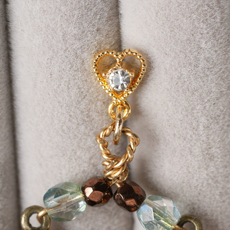 <1点もの>【Atelier BIO】ピアス｜ 大人のためのフリンジピアス ビーズ×チェーン⑥