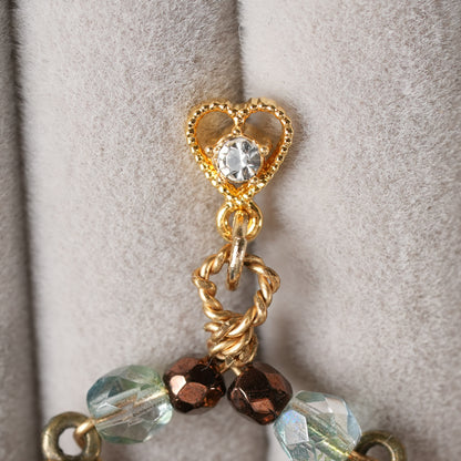 <1点もの>【Atelier BIO】ピアス｜ 大人のためのフリンジピアス ビーズ×チェーン⑥