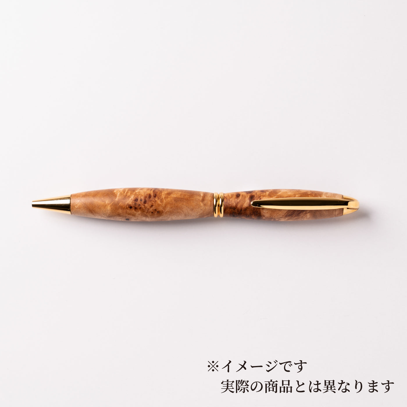 <1点もの>【KomaCraft】ボールペン　プレジデント　瘤杢(カバ)