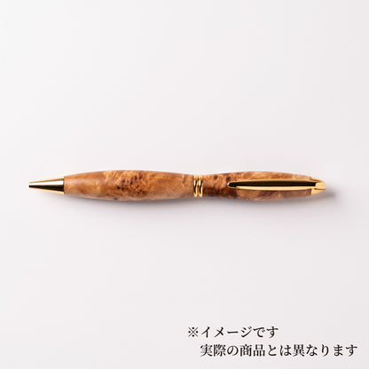 <1点もの>【KomaCraft】ボールペン　プレジデント　瘤杢(カバ)