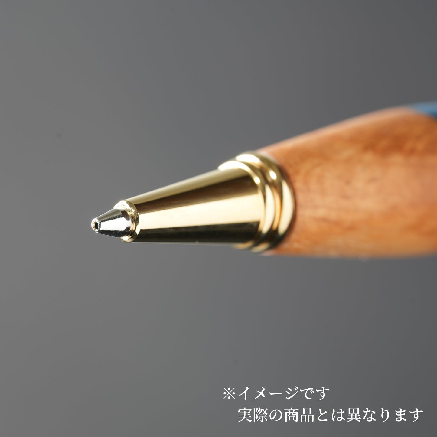 <1点もの>【KomaCraft】シャープペンシル　ビーディット　瘤杢×レジン(青)